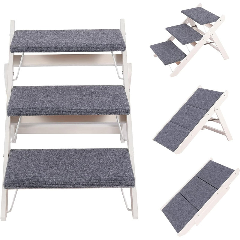 Tucker Murphy Pet™ Folding Portable Pet Ramp, 3Step Dog Steps Stairs